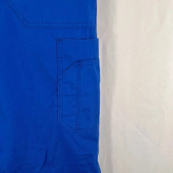 Carhartt Scrub Pants Women XL Tall Blue Stretchy Pockets Button Zip Cotton Blend - Picture 4 of 11